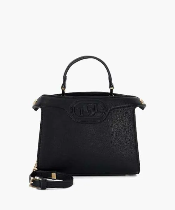 Dune London Black Handbags Women Daily Black Embossed Logo Tote Bag Black