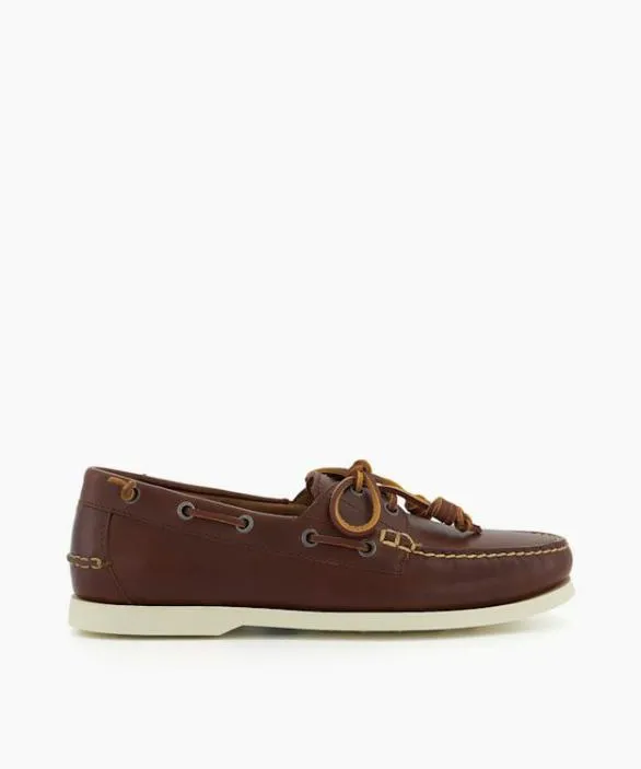 Dune London Boat Shoes Men Merton Slip On Tan Leather Boat Shoes Brown