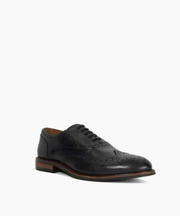 Dune London Brogues Men Baltics Black Lace Up Formal Oxford Shoes Black