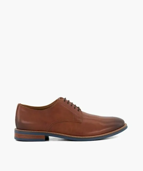Dune London Brown Shoes Men Stanley Tan Leather LaceUp Shoes Brown