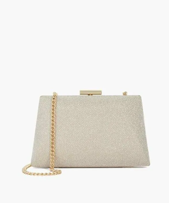 Dune London Clutch Bags Women Bellaria Gold Box Clutch Bag Metallic