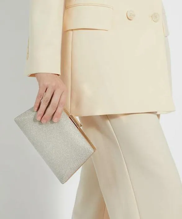 Dune London Clutch Bags Women Bellaria Gold Box Clutch Bag Metallic