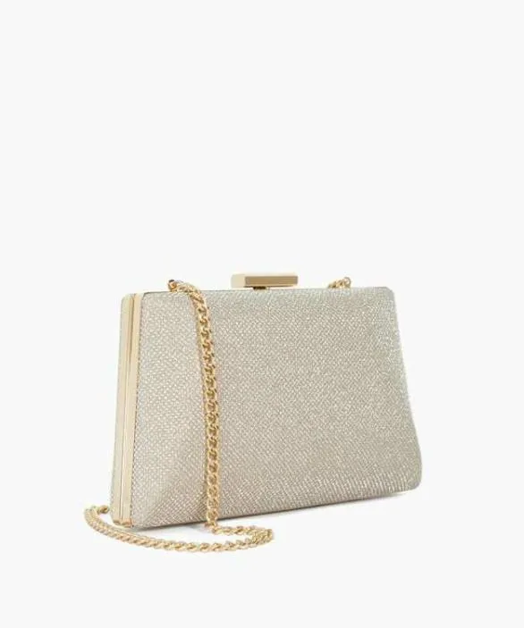 Dune London Clutch Bags Women Bellaria Gold Box Clutch Bag Metallic
