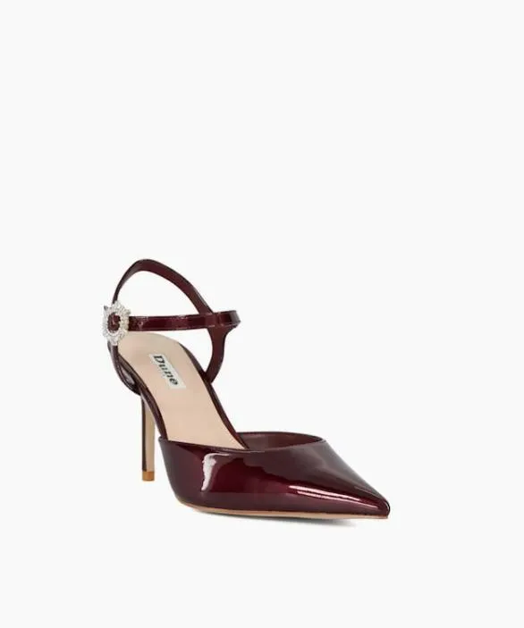 Dune London Court Shoes Women Channel Red BuckleDetail Heeled Courts Red