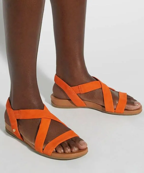 Dune London Flat Sandals Women Landies Orange Flat Sandals Orange