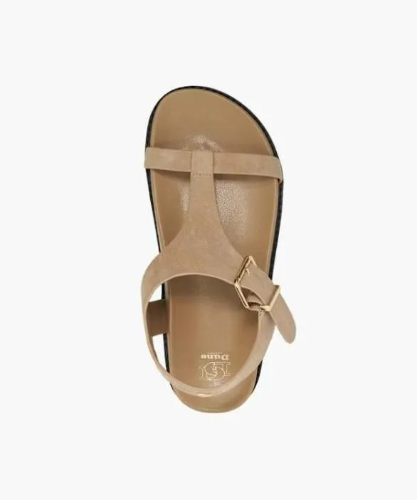 Dune London Flat Sandals Women Lostin Taupe Open Toe Strap Sandals Neutral