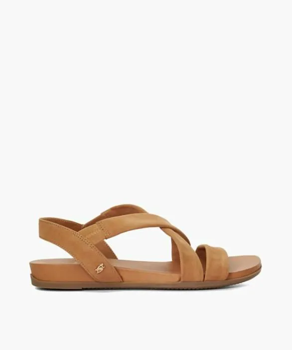 Dune London Gladiator Sandals Women Landies Camel Flat Nubuck Sandals Brown