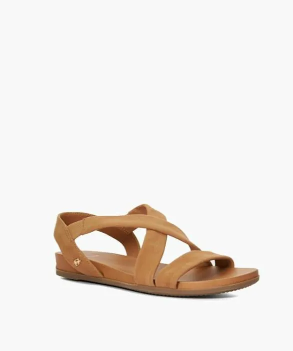 Dune London Gladiator Sandals Women Landies Camel Flat Nubuck Sandals Brown