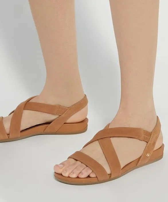 Dune London Gladiator Sandals Women Landies Camel Flat Nubuck Sandals Brown