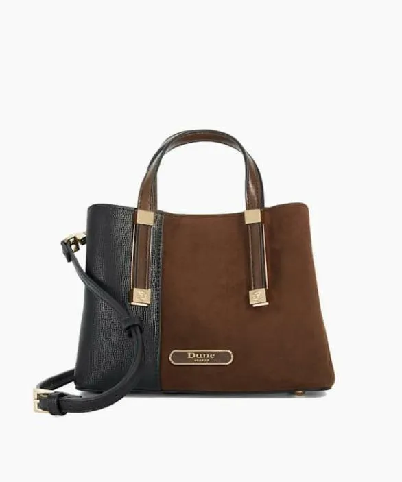 Dune London Handbags Women Dinkydorry Dark Brown Textured Tote Bag Brown