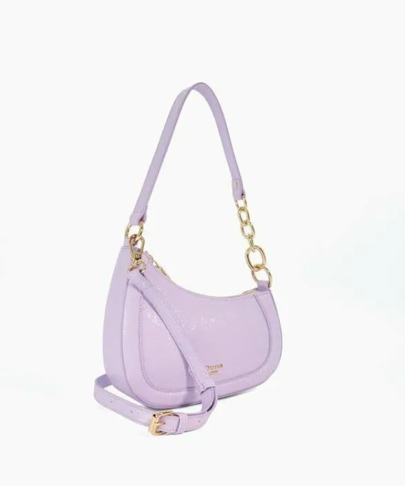 Dune London Handbags Women Direction Lilac Asymmetric Chain Detail Shoulder Bag Purple