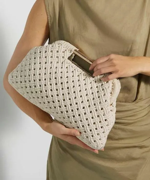 Dune London Handbags Women Elsabeth Cream Raffia Bag With Gold Handles Neutral