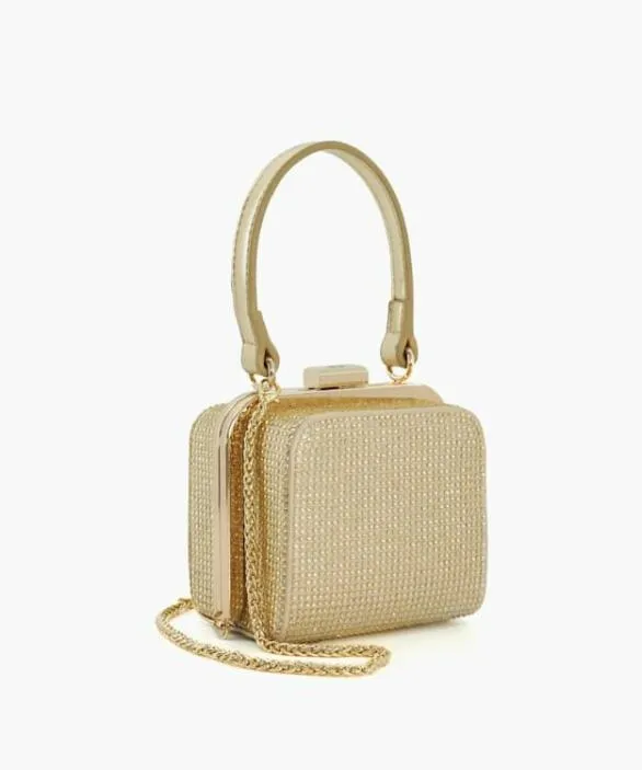 Dune London Handbags Women Santerini Gold Micro Grab Bag Metallic