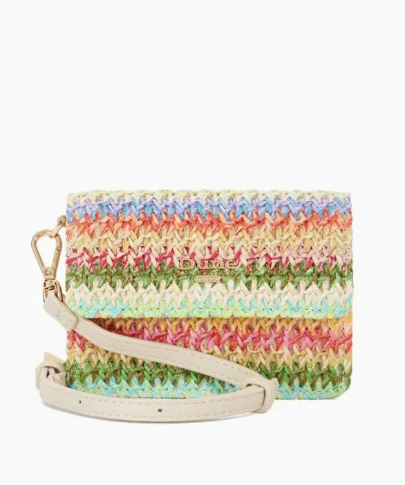 Dune London Purses Women Kissed Multi Raffia Crossbody Coin Purse Multi