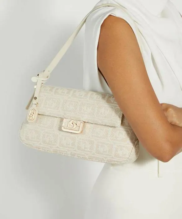 Dune London Shoulder Bags Women Highgate Cream Monogram Shoulder Bag Neutral Fabric