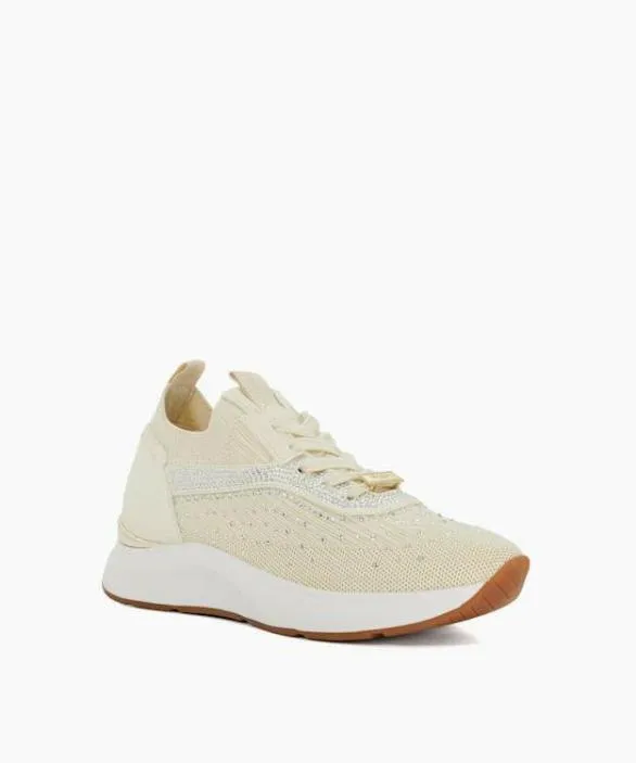 Dune London Trainers Women Eras Cream Embellished Runner Trainers Neutral