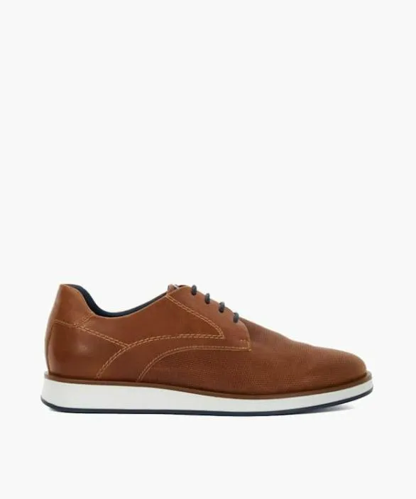 Dune London Wide Fit Shoes Men Beko Tan Wide Fit Lace Up Shoes Brown