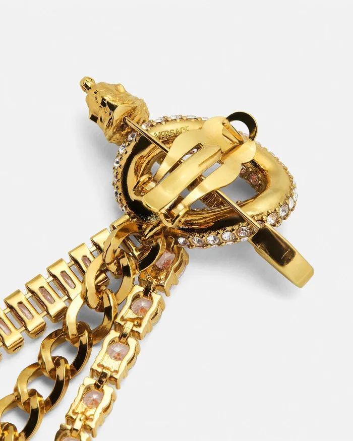 Earrings Women Versace Clash Drop Single Earring Gold