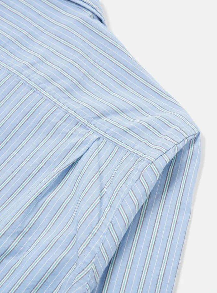 Embroidered LS Utility Shirt In Blue Chelsea Cotton S Men Universal Works Overshirts