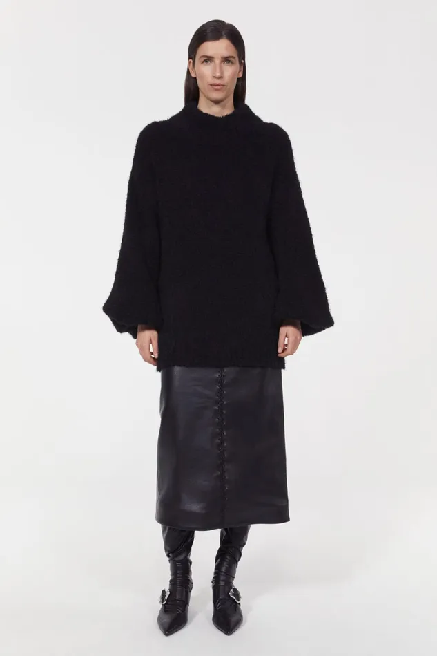 Emin Knitted Sweater Black Women Rodebjer Knitwear