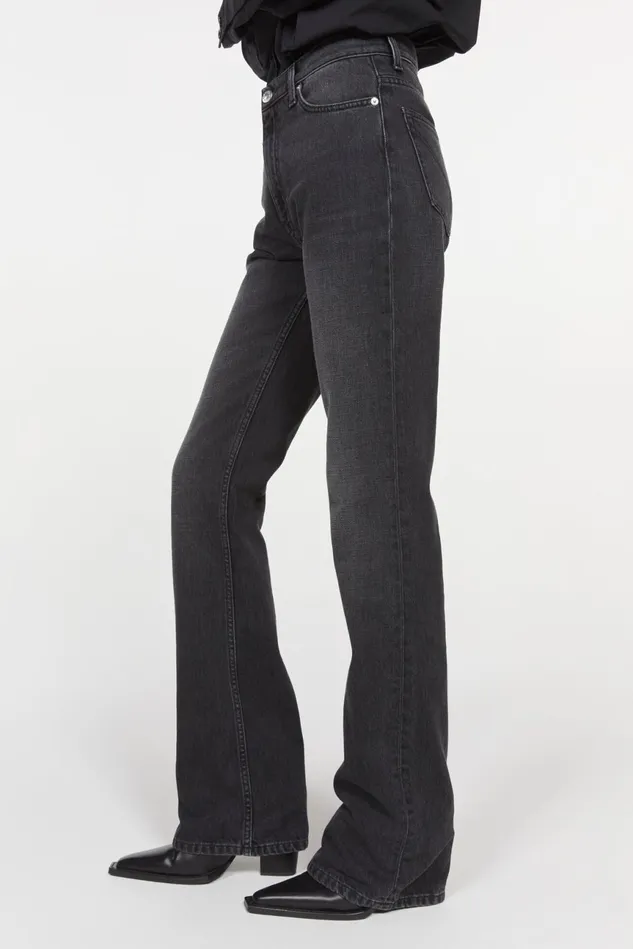 Extended Flare Denim Black Women Rodebjer Denim