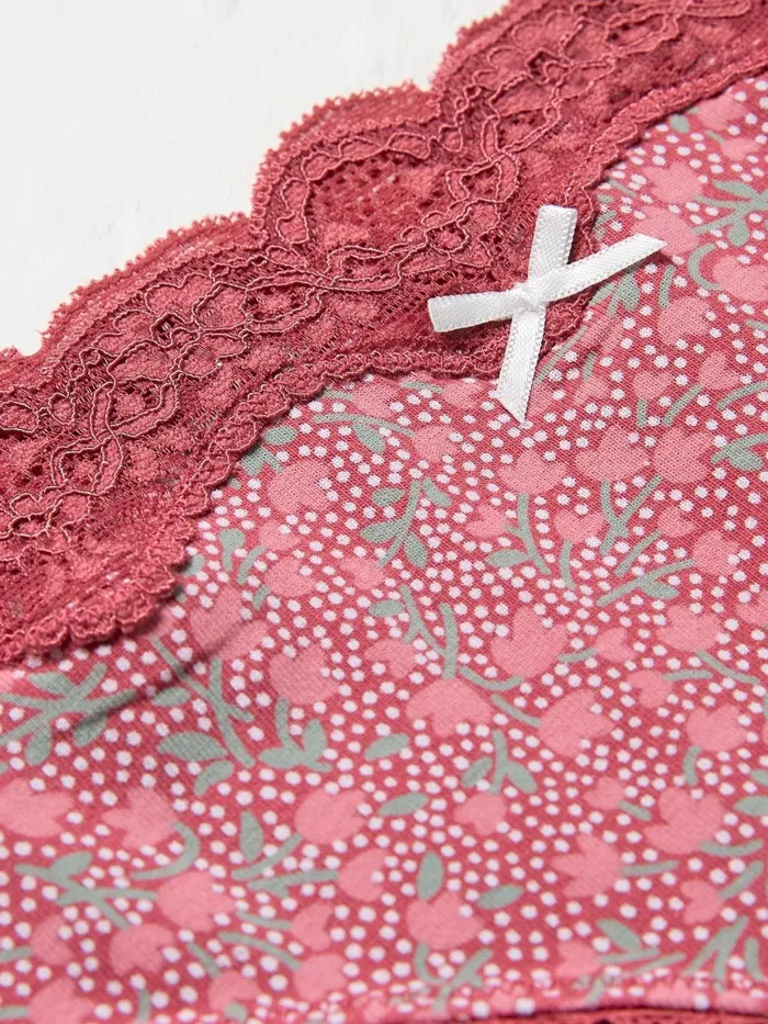 Fat Face 3 For 2 Underwear Martha Red Floral Mini Knickers 8211 Women