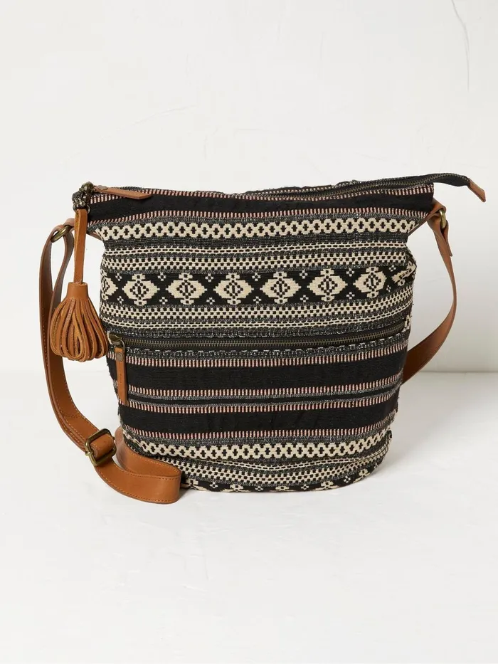 Fat Face Bags and Purses Evalie Black Woven Bag 8211 Women