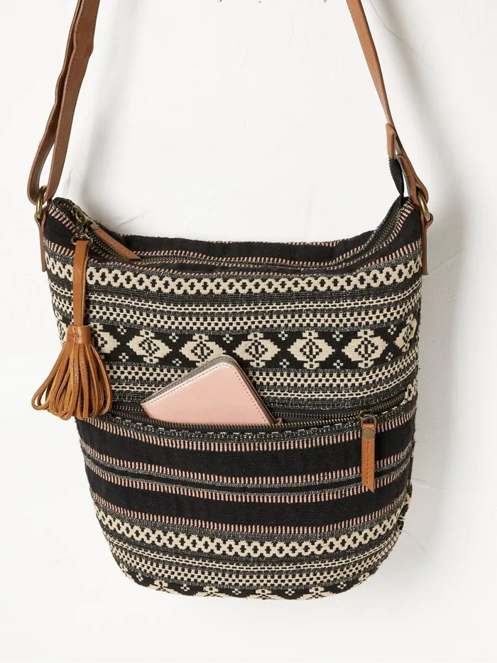 Fat Face Bags and Purses Evalie Black Woven Bag 8211 Women