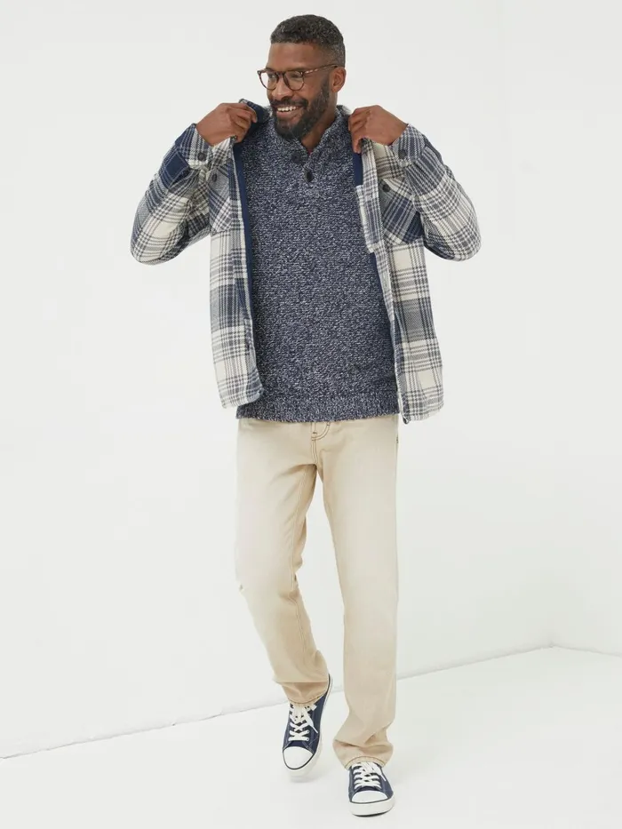 Fat Face Coats and Jackets Blue Ryton Ombre Overshirt 8211 Men