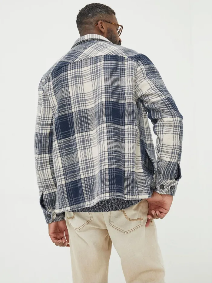 Fat Face Coats and Jackets Blue Ryton Ombre Overshirt 8211 Men