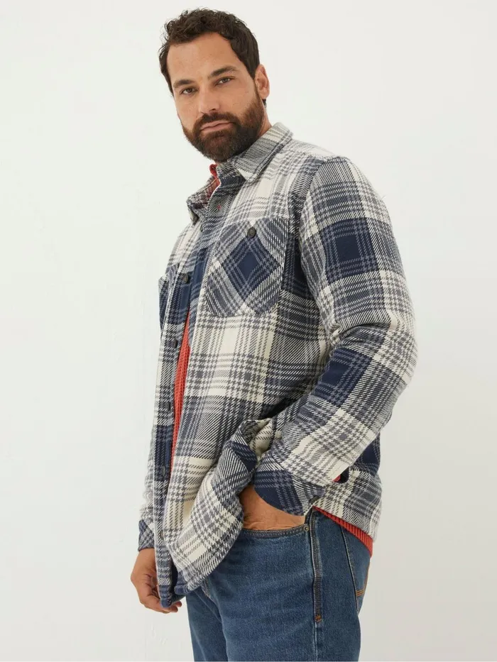 Fat Face Coats and Jackets Blue Ryton Ombre Overshirt 8211 Men