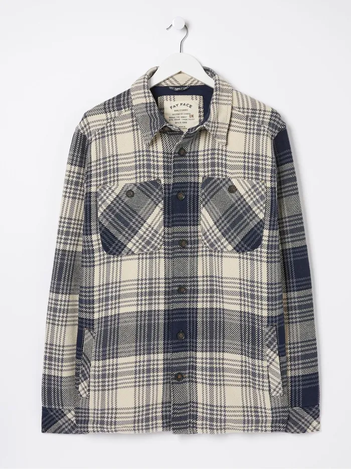 Fat Face Coats and Jackets Blue Ryton Ombre Overshirt 8211 Men