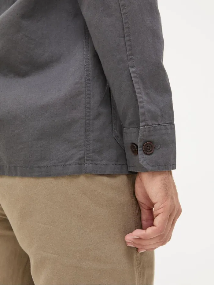 Fat Face Coats and Jackets Grey Cotton Linen Worker Jacket 8211 Men