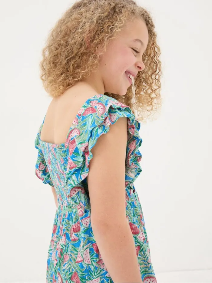 Fat Face Dresses Blue Watermelon Frill Dress 8211 Kids