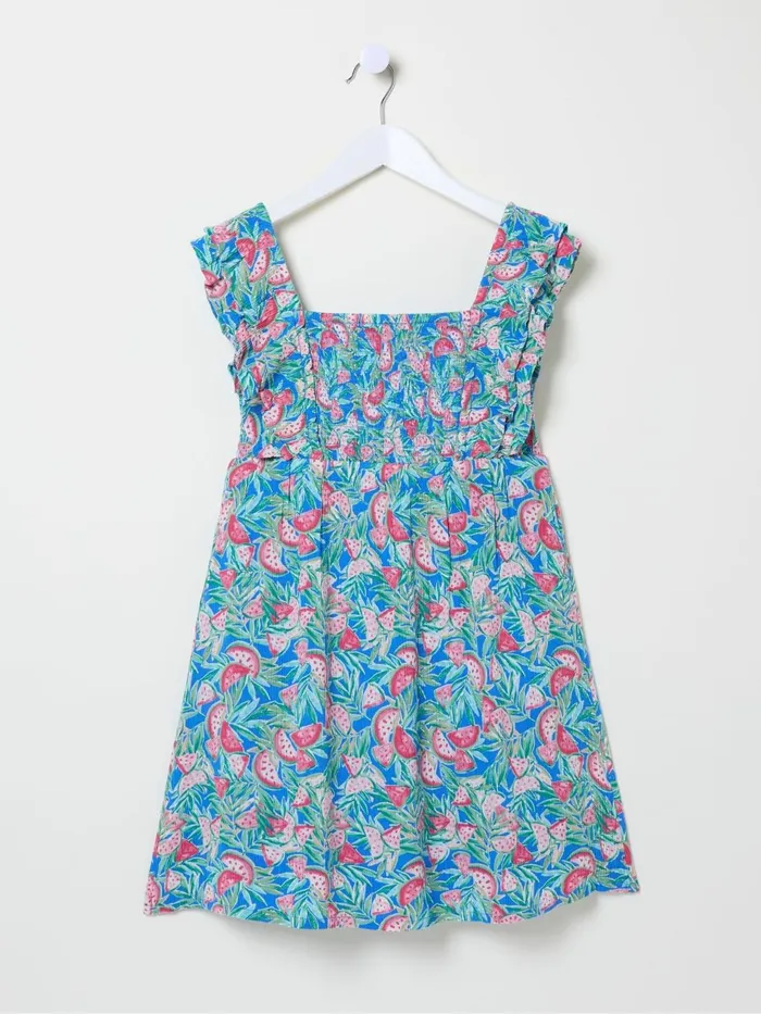 Fat Face Dresses Blue Watermelon Frill Dress 8211 Kids