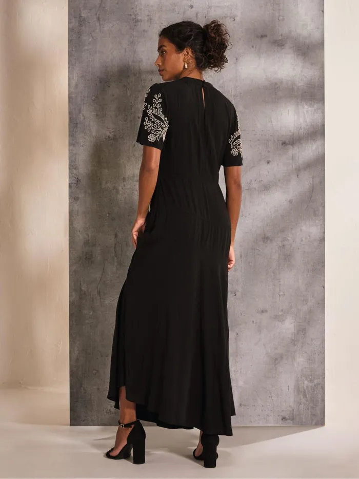 Fat Face Dresses Margot Black Beaded Maxi Dress 8211 Women