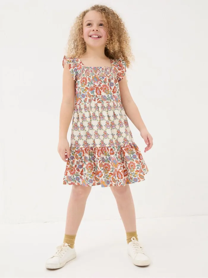 Fat Face Dresses Milly White Floral Print Dress 8211 Kids