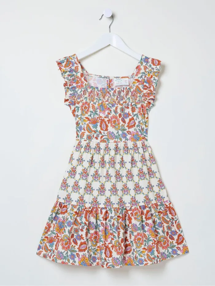 Fat Face Dresses Milly White Floral Print Dress 8211 Kids