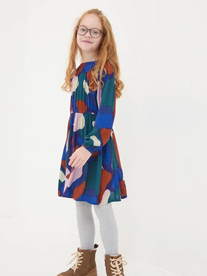 Fat Face Dresses Sasha Blue Abstract Dress 8211 Kids