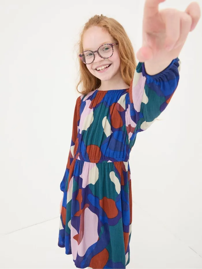 Fat Face Dresses Sasha Blue Abstract Dress 8211 Kids