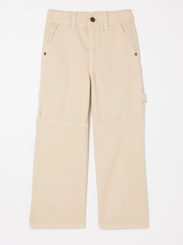 Fat Face Jeans and Leggings Natural Wide Leg Trousers 8211 Kids