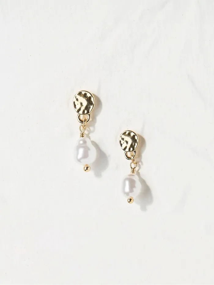Fat Face Jewellery Gold Tone Pearl Drop Earrings 8211 Women