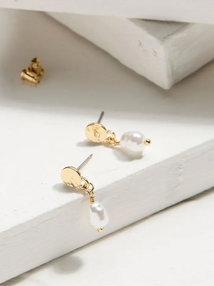Fat Face Jewellery Gold Tone Pearl Drop Earrings 8211 Women