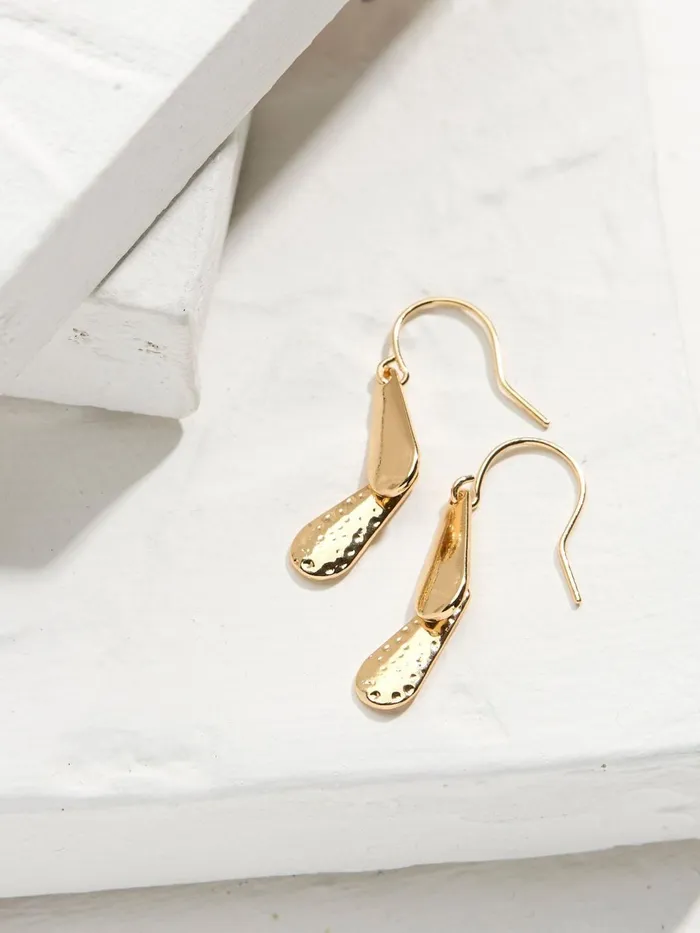 Fat Face Jewellery Gold Tone Texture Drop Earrings 8211 Women