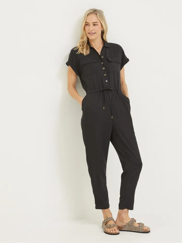 Fat Face Jumpsuits and Playsuits Black Una Jumpsuit 8211 Women