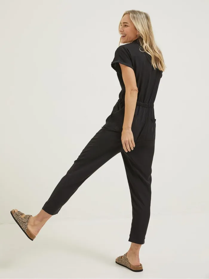 Fat Face Jumpsuits and Playsuits Black Una Jumpsuit 8211 Women