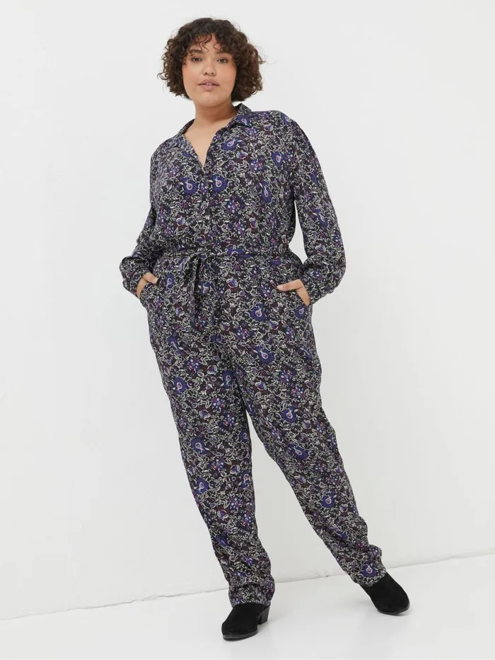 Fat Face Jumpsuits and Playsuits Black Vinnie Floral Jumpsuit 8211 Women
