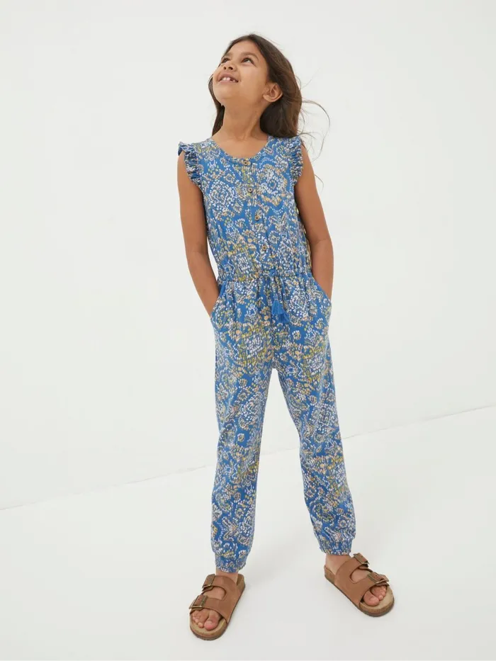 Fat Face Jumpsuits and Playsuits Blue Aztec Jersey Printed Jumpsuit 8211 Kids