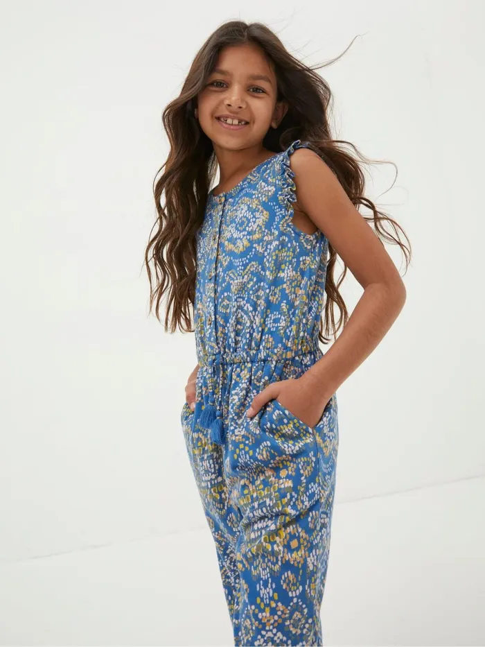 Fat Face Jumpsuits and Playsuits Blue Aztec Jersey Printed Jumpsuit 8211 Kids