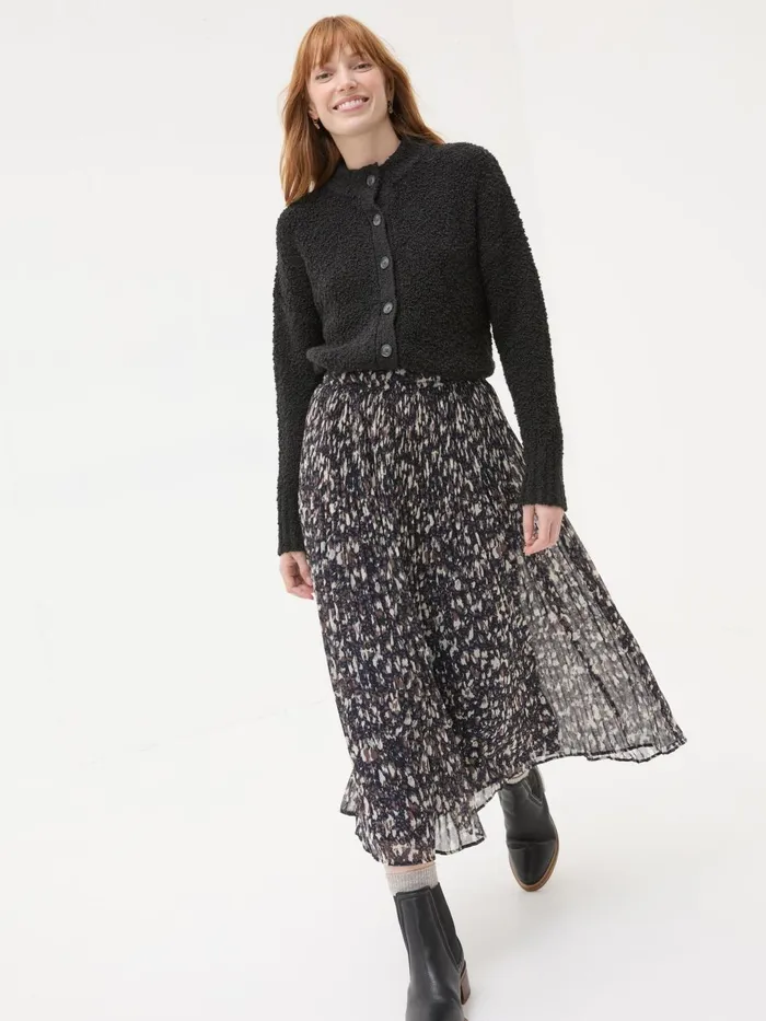 Fat Face Knitwear Black Bea Boucle Cardigan 8211 Women